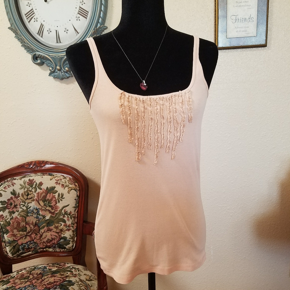 J. Crew Pink Tee with Ruffles - Picture 5 of 6